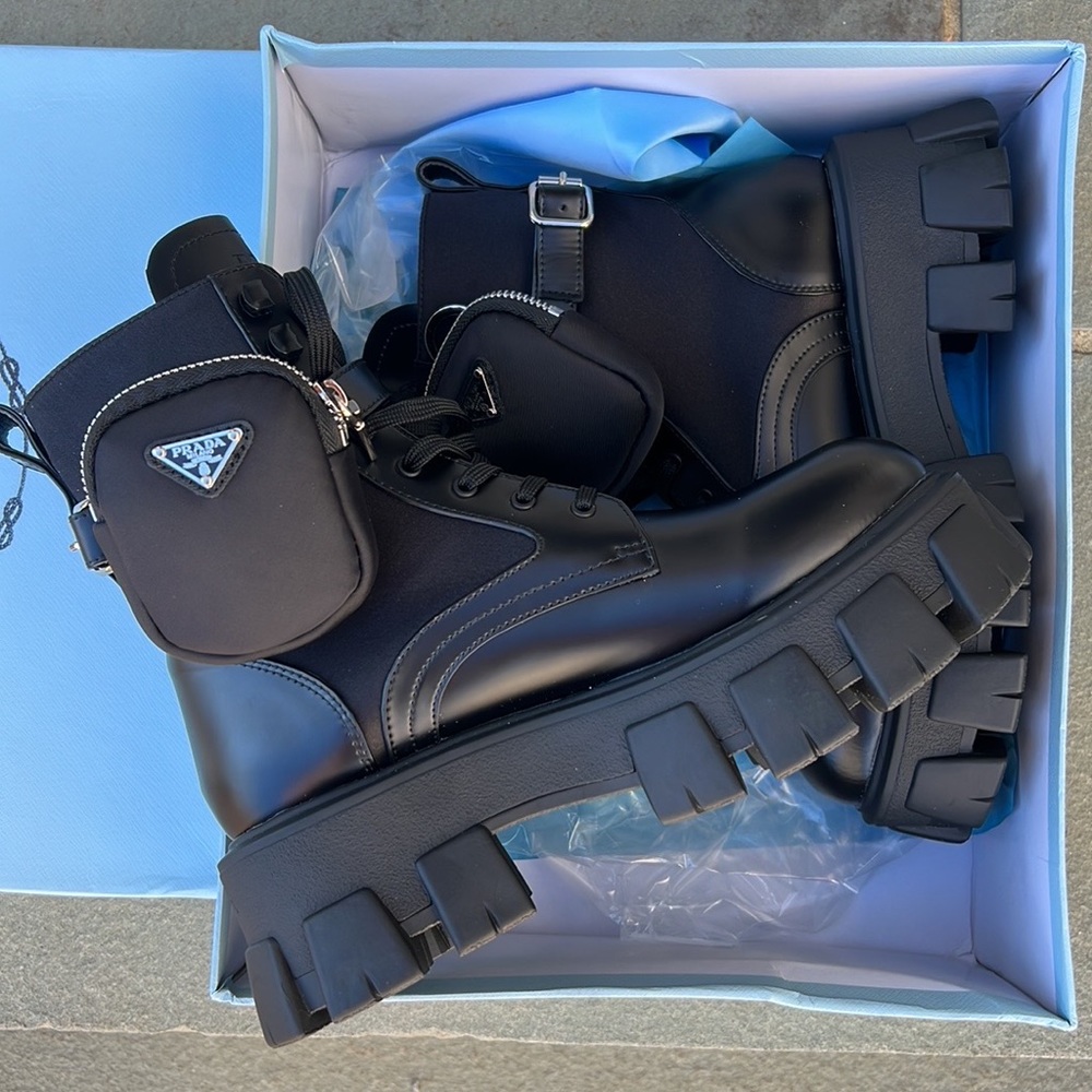 Prada monolith boots